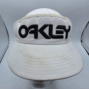 Oakley Sun Visor Golf Hat Hydrolix White Black Adjustable Mens Strapback